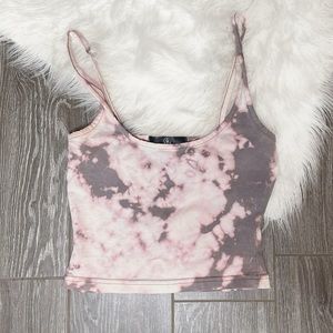 Tie Dye Spaghetti Strap Crop Top